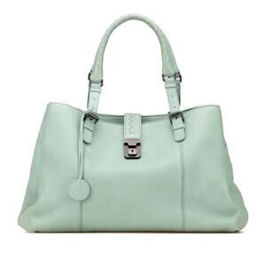 Bottega Veneta Intrecciato Roma Handbag Green